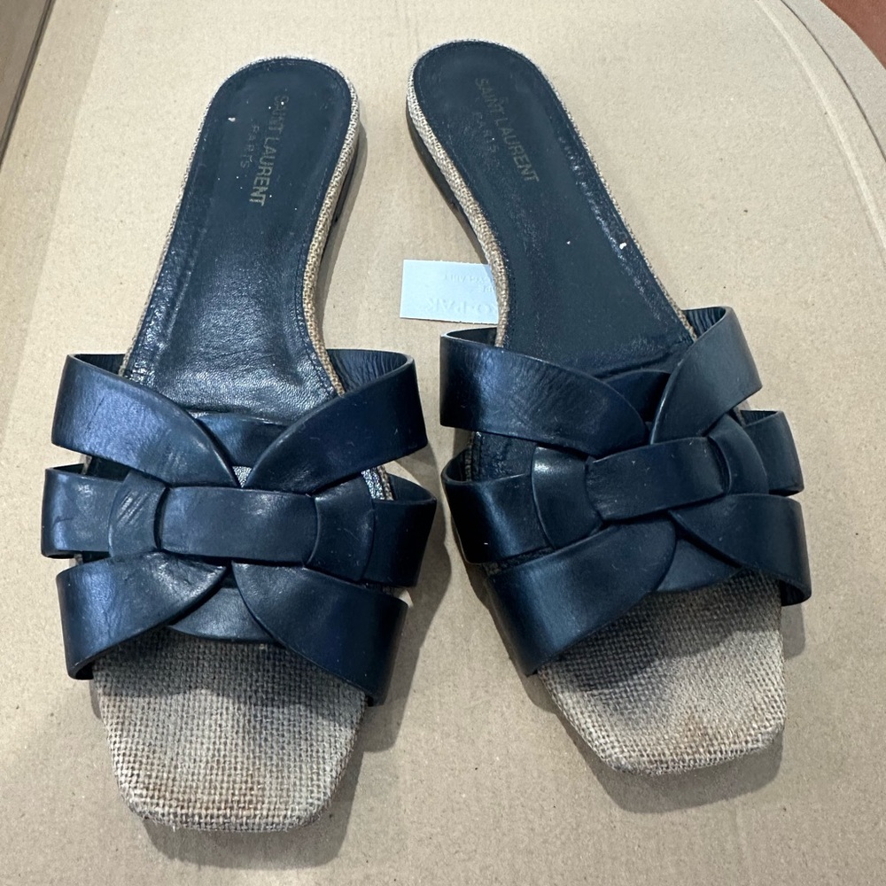 Saint Laurent woven sandal